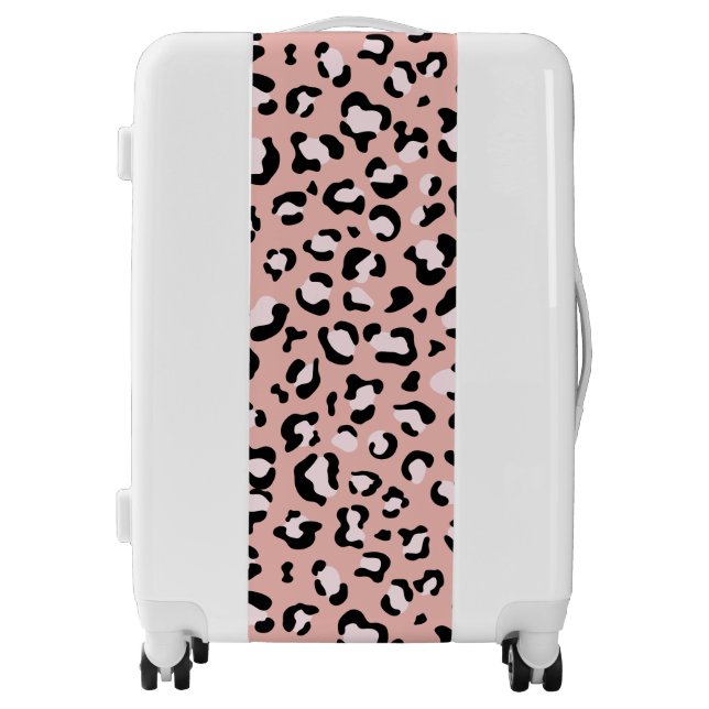 Leopard Print, Leopard Spots, Pink Leopard Luggage (Front)