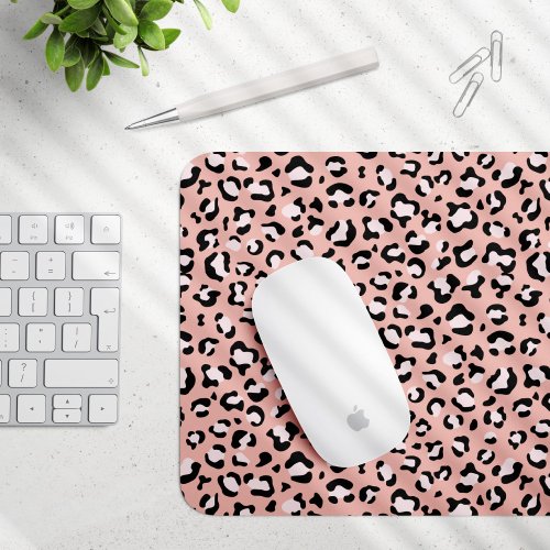 Leopard Print Leopard Spots Pink Leopard Mouse Pad