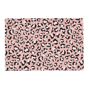 Leopard Print, Leopard Spots, Pink Leopard Placemat