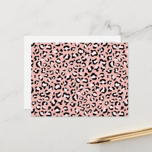 Leopard Print Leopard Spots Pink Leopard Postcard