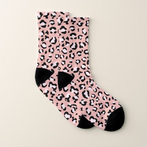 Leopard Print Leopard Spots Pink Leopard Socks