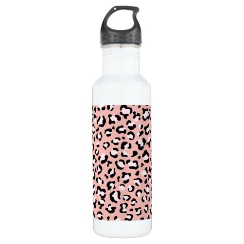Leopard Print Leopard Spots Pink Leopard Stainless Steel Water Bottle