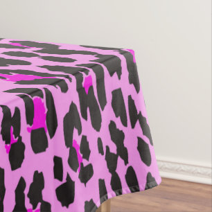 Leopard Print, Leopard Spots, Pink Leopard Tablecloth