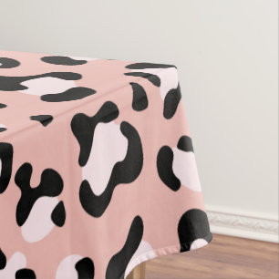 Leopard Print, Leopard Spots, Pink Leopard Tablecloth