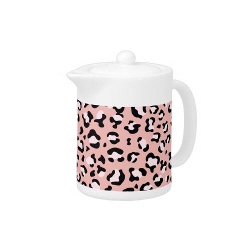 Leopard Print Leopard Spots Pink Leopard Teapot