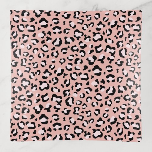 Leopard Print Leopard Spots Pink Leopard Trinket Tray