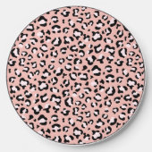 Leopard Print, Leopard Spots, Pink Leopard Wireless Charger (Front)