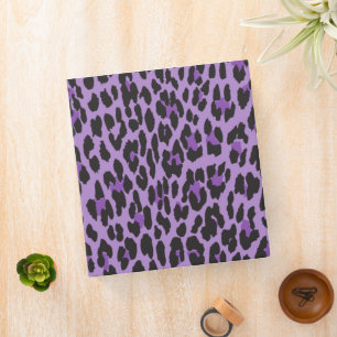 Leopard Print, Leopard Spots, Purple Leopard 3 Ring Binder
