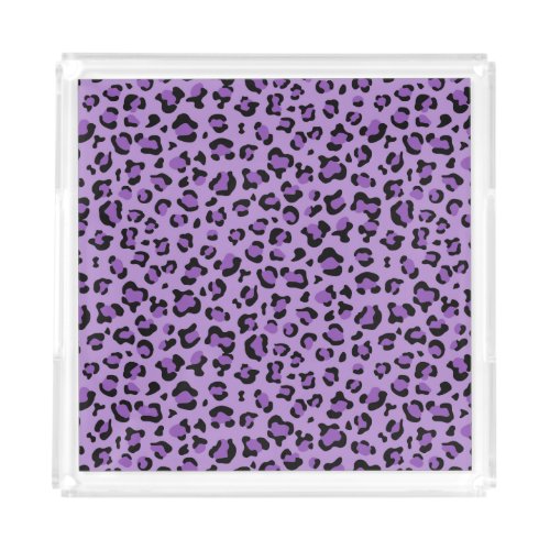 Leopard Print Leopard Spots Purple Leopard Acrylic Tray