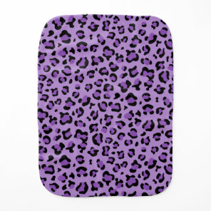 Leopard Print, Leopard Spots, Purple Leopard Baby Burp Cloth