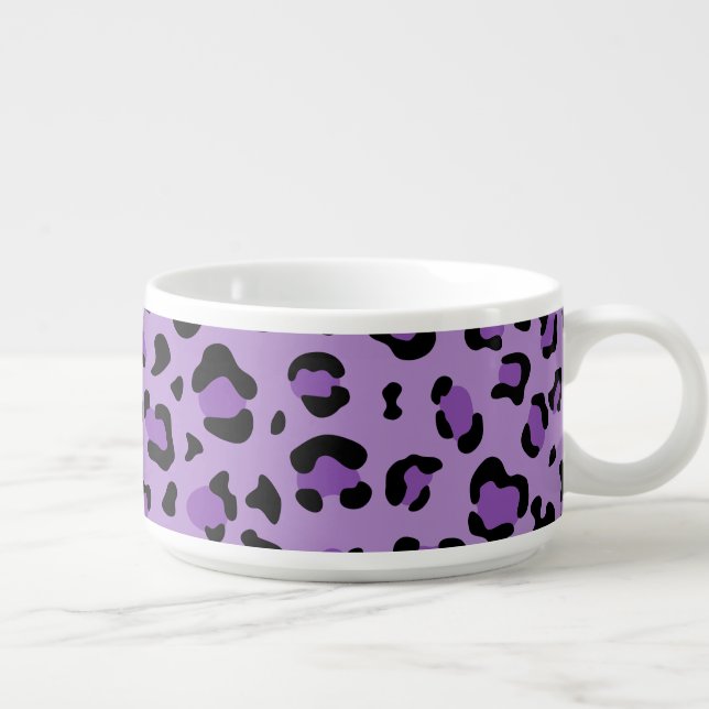 Leopard Print, Leopard Spots, Purple Leopard Bowl (Left)