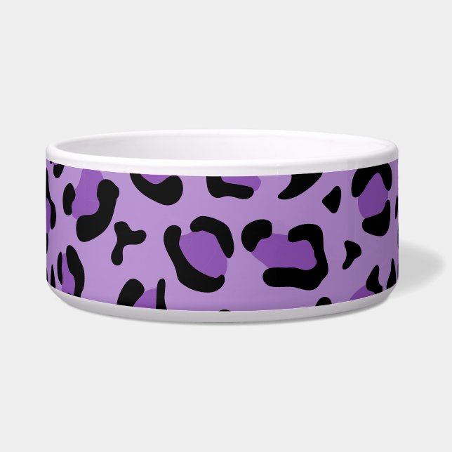 Leopard Print, Leopard Spots, Purple Leopard Bowl (Front)