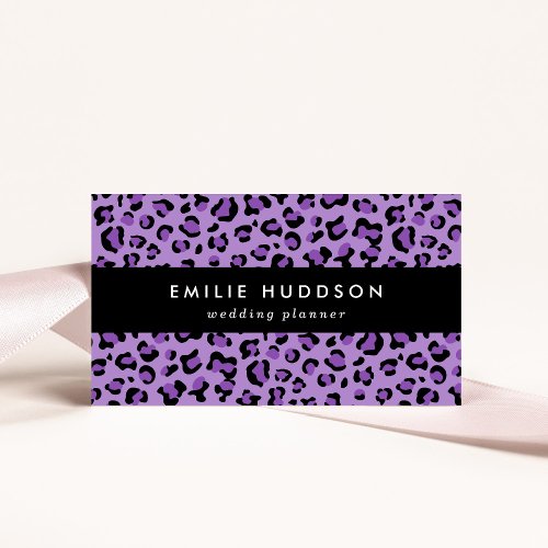 Leopard Print Leopard Spots Purple Leopard Business Card