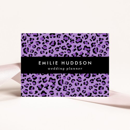 Leopard Print Leopard Spots Purple Leopard Business Card