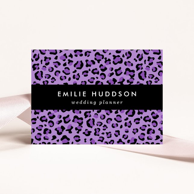 Leopard Print, Leopard Spots, Purple Leopard Business Card (Creator Uploaded)