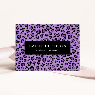 Leopard Print, Leopard Spots, Purple Leopard Business Card