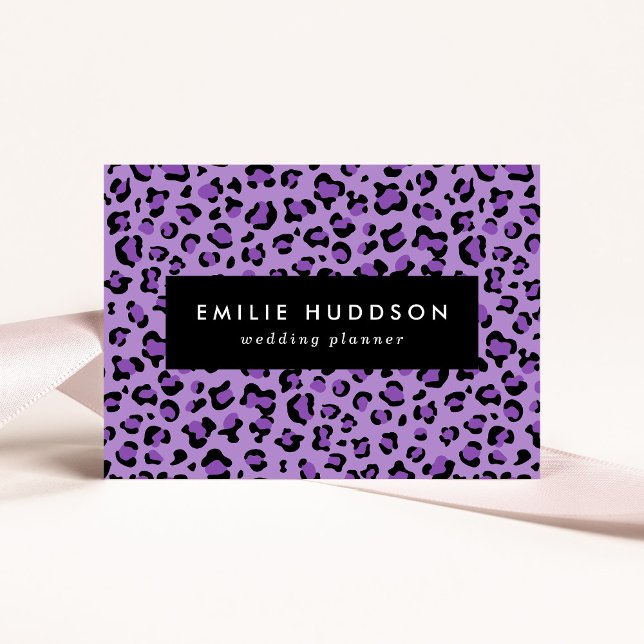 Leopard Print, Leopard Spots, Purple Leopard Business Card (Creator Uploaded)