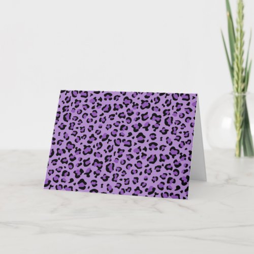 Leopard Print Leopard Spots Purple Leopard Card
