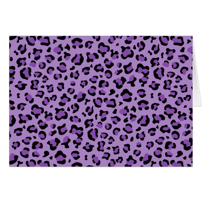 Leopard Print, Leopard Spots, Purple Leopard Cards (Front Horizontal)