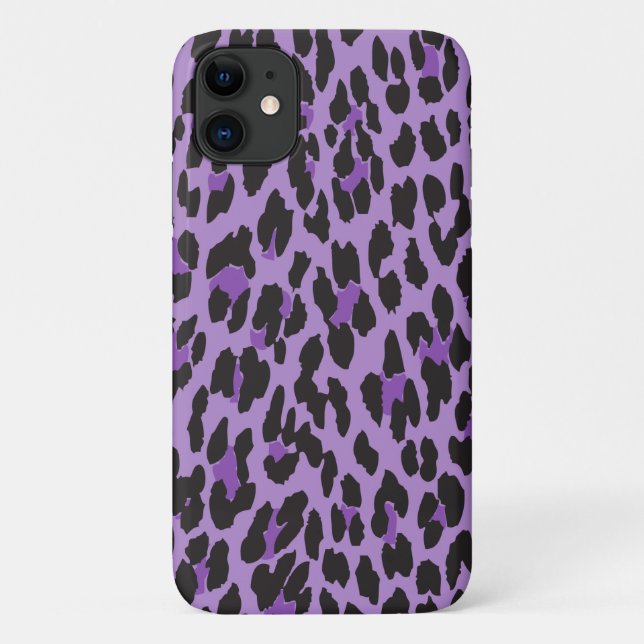 Leopard Print, Leopard Spots, Purple Leopard Case-Mate iPhone Case (Back)