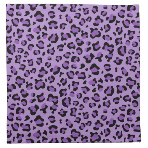 Leopard Print Leopard Spots Purple Leopard Cloth Napkin