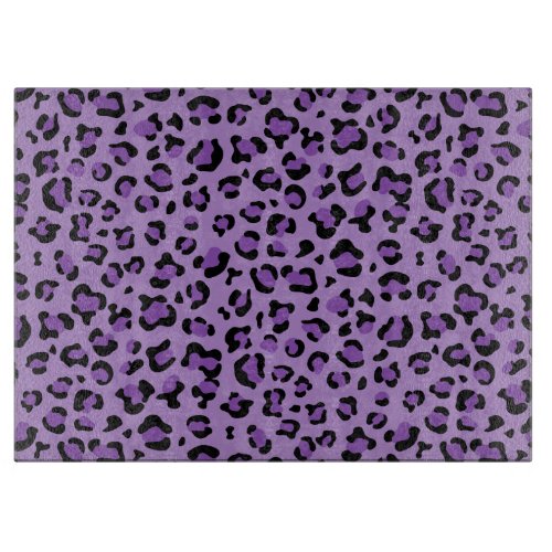 Leopard Print Leopard Spots Purple Leopard Cutting Board