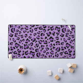 Leopard Print, Leopard Spots, Purple Leopard Desk Mat