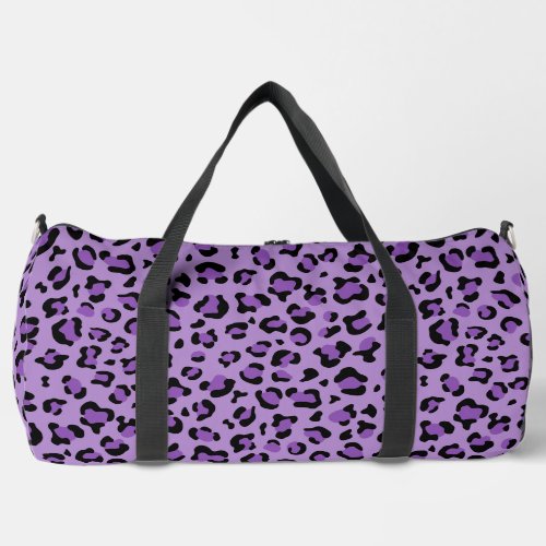 Leopard Print Leopard Spots Purple Leopard Duffle Bag