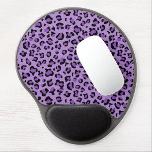 Leopard Print, Leopard Spots, Purple Leopard Gel Mouse Pad
