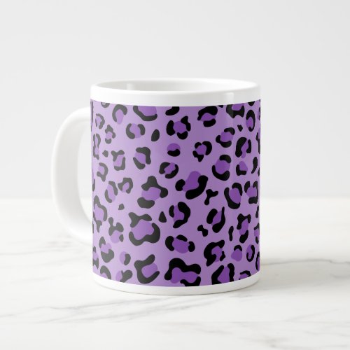 Leopard Print Leopard Spots Purple Leopard Giant Coffee Mug