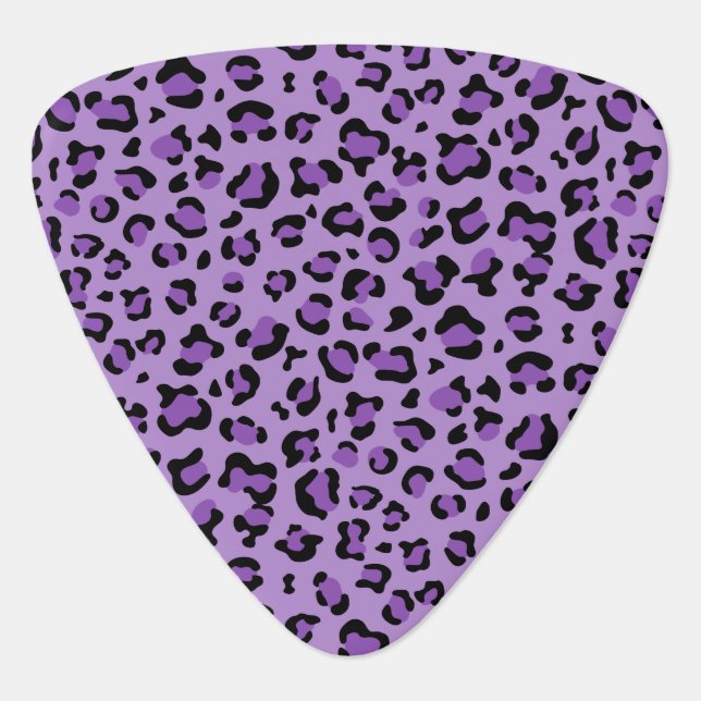 Leopard Print, Leopard Spots, Purple Leopard Guitar Pick (Front)