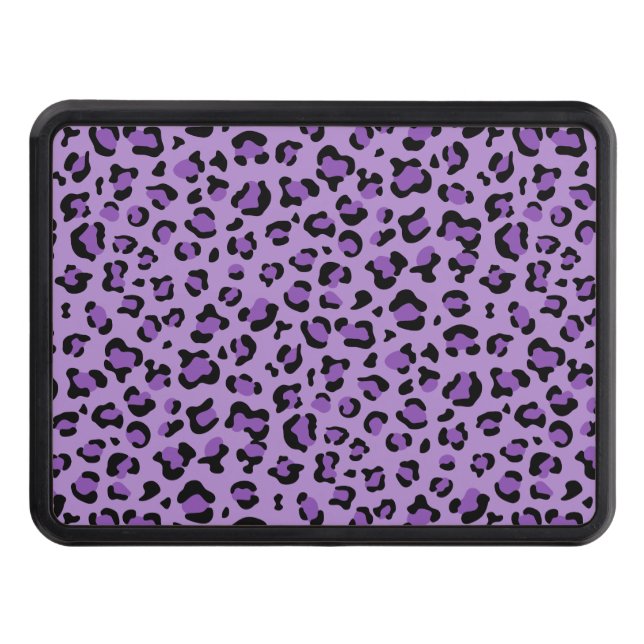 Leopard Print, Leopard Spots, Purple Leopard Hitch Cover (Front)