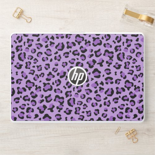 Leopard Print Leopard Spots Purple Leopard HP Laptop Skin