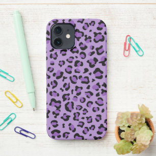 Leopard Print, Leopard Spots, Purple Leopard iPhone 12 Case