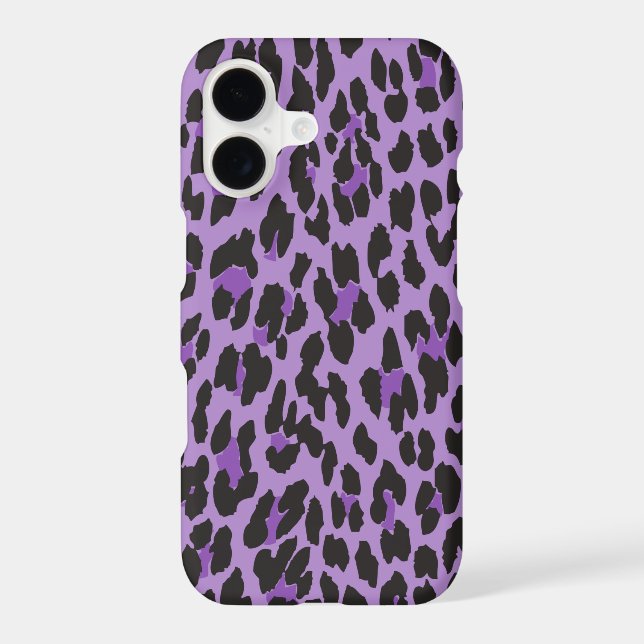 Leopard Print, Leopard Spots, Purple Leopard Iphone Case (Back)