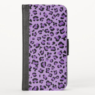Leopard Print, Leopard Spots, Purple Leopard iPhone X Wallet Case