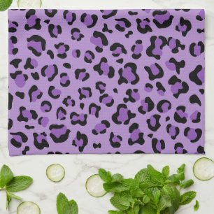 Leopard Print, Leopard Spots, Purple Leopard Kitchen Towel