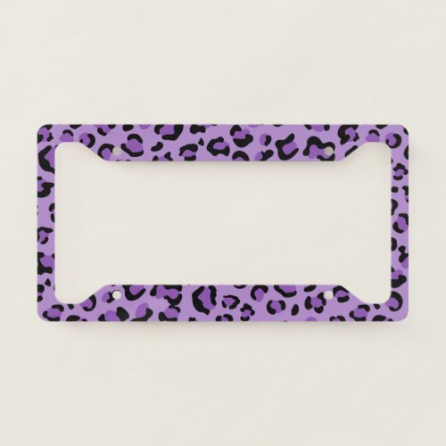 Leopard Print Leopard Spots Purple Leopard License Plate Frame