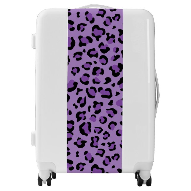 Leopard Print, Leopard Spots, Purple Leopard Luggage (Front)