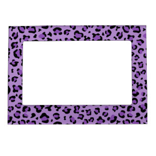 Leopard Print, Leopard Spots, Purple Leopard Magnetic Frame