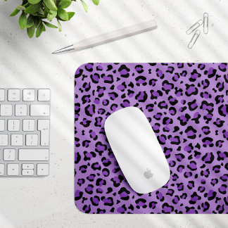 Leopard Print, Leopard Spots, Purple Leopard Mouse Pad