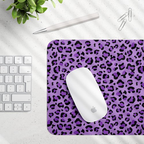 Leopard Print Leopard Spots Purple Leopard Mouse Pad