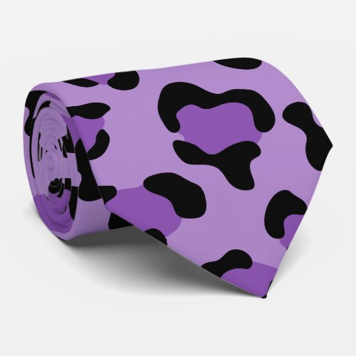 Leopard Print Leopard Spots Purple Leopard Neck Tie