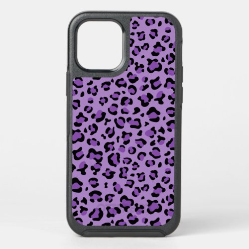 Leopard Print Leopard Spots Purple Leopard OtterBox Symmetry iPhone 12 Case