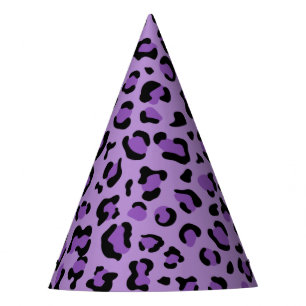 Leopard Print, Leopard Spots, Purple Leopard Party Hat