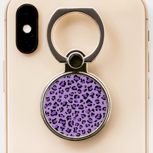 Leopard Print Leopard Spots Purple Leopard Phone Ring Stand