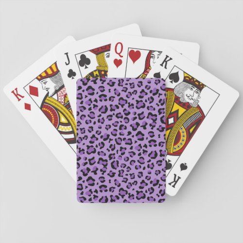 Leopard Print Leopard Spots Purple Leopard Playing Cards