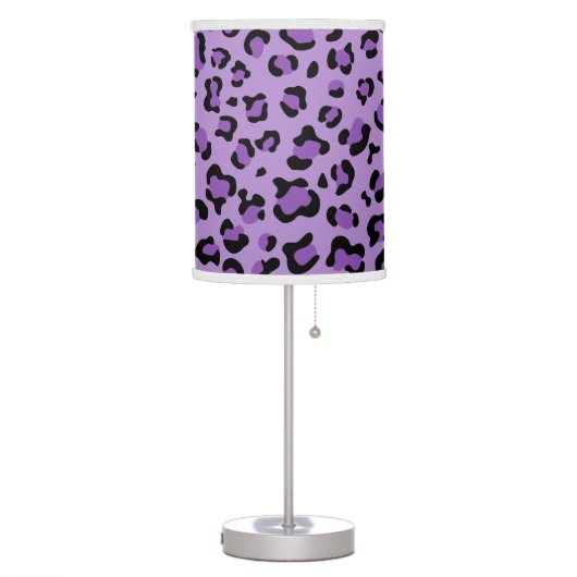 Leopard Print, Leopard Spots, Purple Leopard Table Lamp (Left)