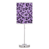 Leopard Print, Leopard Spots, Purple Leopard Table Lamp (Back)