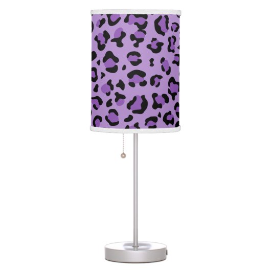 Leopard Print, Leopard Spots, Purple Leopard Table Lamp (Right)